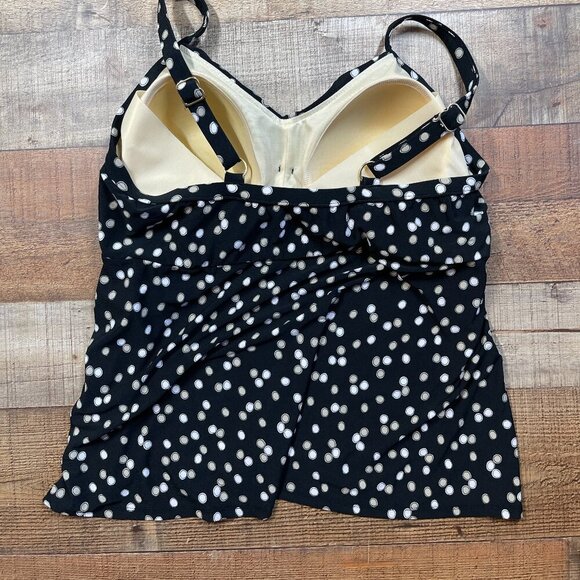 Trimshaper Black And White Tankini with Padded Cups size 20W - Picture 3 of 5